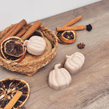 Beige Autumn Pumpkin Tea Light Candles - Natural Halloween: Unscented (PRE ORDER DELIVERY IN 2 WEEKS)