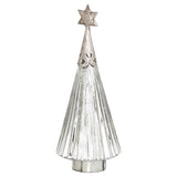 The Noel Collection Star Topped Glass Decorative Tree - 2 Sizes Available