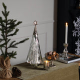 The Noel Collection Star Topped Glass Decorative Tree - 2 Sizes Available