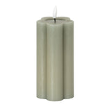 Luxe Collection Natural Glow Grey Pillar LED Candle
