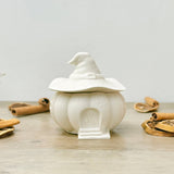 Witches Hat Pumpkin House Halloween Decoration Bowl