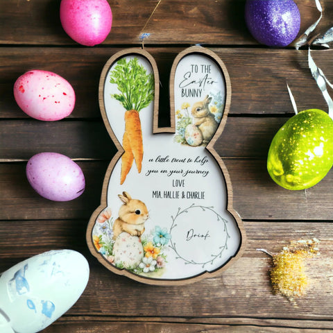Personalised Bunny Shape Easter Treat Boards