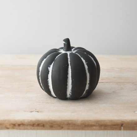Black Cement Pumpkin 12cm