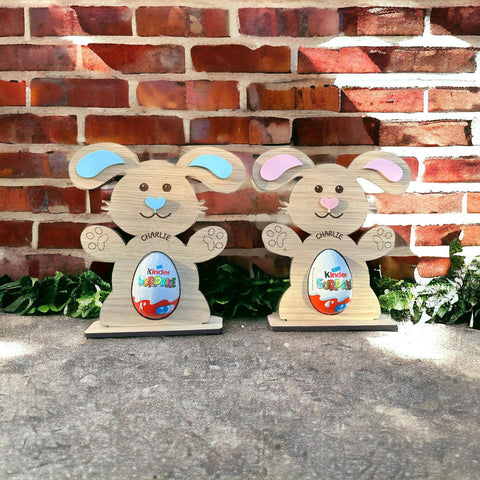 Personalised Easter Bunny Kinder Egg Holder