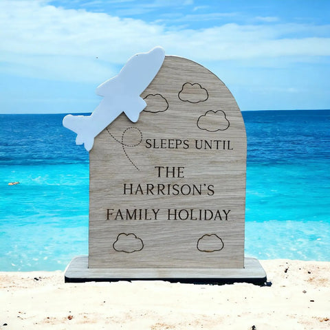 Personalised Holiday Countdown Plane Stand