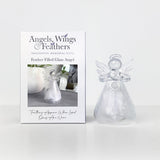 Feather Filled Glass Angel
