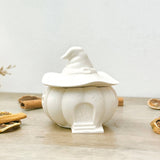 Witches Hat Pumpkin House Halloween Decoration Bowl