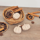 Beige Autumn Pumpkin Tea Light Candles - Natural Halloween: Unscented (PRE ORDER DELIVERY IN 2 WEEKS)