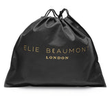 Personalised Elie Beaumont Black Bag with Silver Chevron Strap