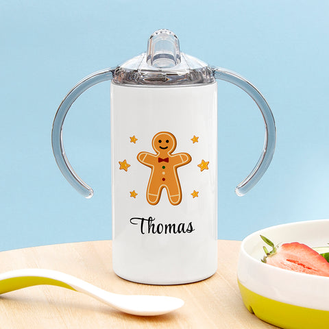 Personalised Gingerbread Kids Sippy Cup