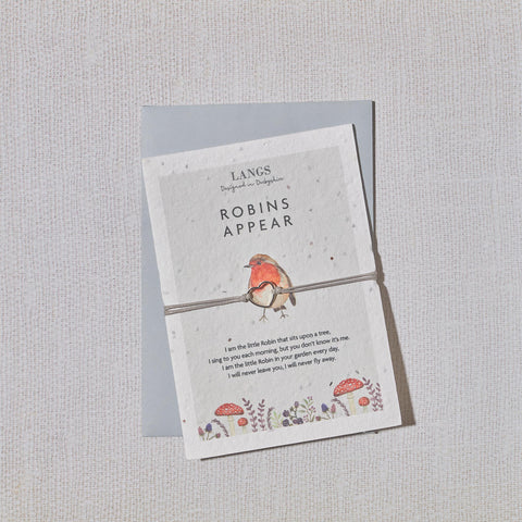 Robins Appear Seed Card & Bracelet