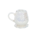 Iridescent Snowflake Mug, Coaster and Socks Set