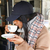 Checked Tweed Natural Colour Winter Blanket Scarf