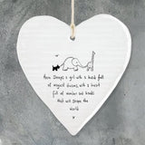 East of India ‘Girl Sleeps Here’ Wobbly Round Heart Plaque