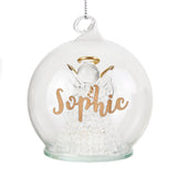 Personalised Christmas LED Angel Bauble.