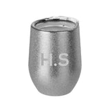 Personalised Glitter Stemless Insulated Wine Tumbler.