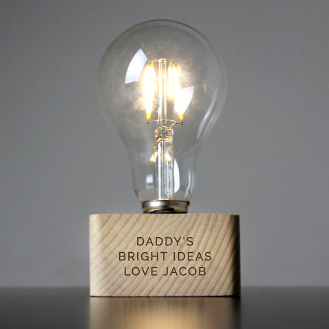 Personalised Message LED Bulb Table Lamp.