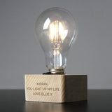 Personalised Message LED Bulb Table Lamp.