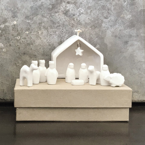 East of India Porcelain Nativity Set.