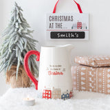 Christmas At The... Hanging Chalkboard Sign