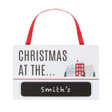 Christmas At The... Hanging Chalkboard Sign