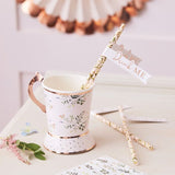 Tea Party Flag Paper Straws.