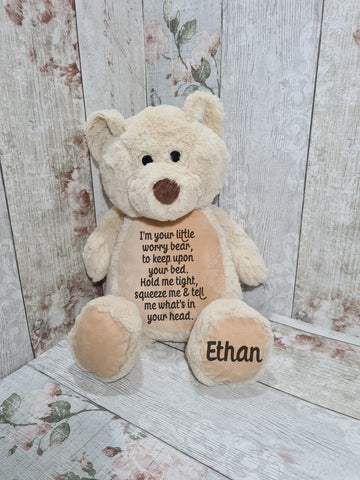 Personalised Worry Pal Bear.