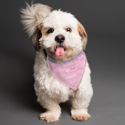 Personalised Princess Dog Bandana.