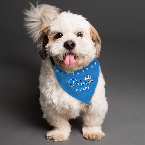 Personalised Prince Dog Bandana.