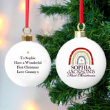 Personalised Christmas Free Text Year Bauble.
