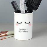 Personalised Eyelashes Ceramic Storage Pot.