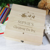 Personalised Large Wooden Christmas Eve Box.