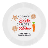 Personalised Cookies for Santa Christmas Eve Plastic Plate.