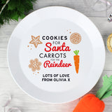 Personalised Cookies for Santa Christmas Eve Plastic Plate.