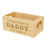 Personalised Worlds Best Mini Wooden Crate.