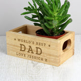 Personalised Worlds Best Mini Wooden Crate.