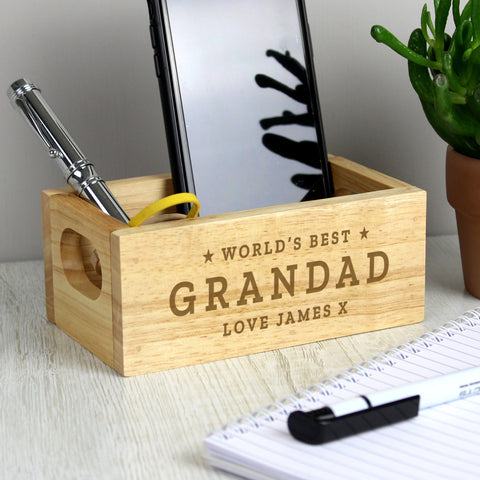 Personalised Worlds Best Mini Wooden Crate.