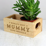 Personalised Worlds Best Mini Wooden Crate.