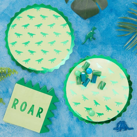 Paper Dinosaur Party Plates.