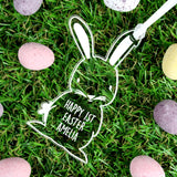 Personalised Acrylic Easter Bunny Decoration.