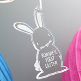 Personalised Acrylic Easter Bunny Decoration.