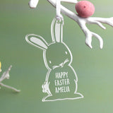 Personalised Acrylic Easter Bunny Decoration.