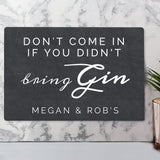 Personalised Gin Metal Sign.