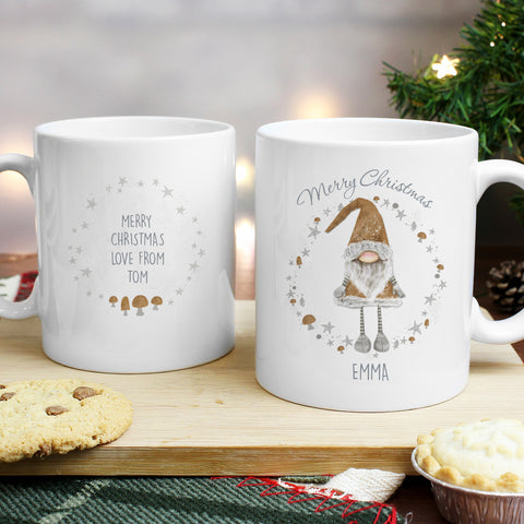 Personalised Scandinavian Christmas Gnome Mug, Personalised Mugs