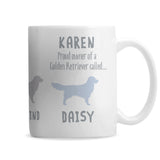 Personalised Golden Retriever Dog Breed Mug.