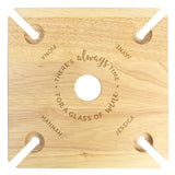 Personalised ...Time For a Glass of Wine Four Wine Glass Holder & Bottle Butler.