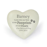 Personalised Pet Pawprints Heart Memorial.
