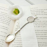PERSONALISED SILVER PLATED LUCKY SIXPENCE TEASPOON.