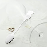 PERSONALISED SILVER PLATED LUCKY SIXPENCE TEASPOON.
