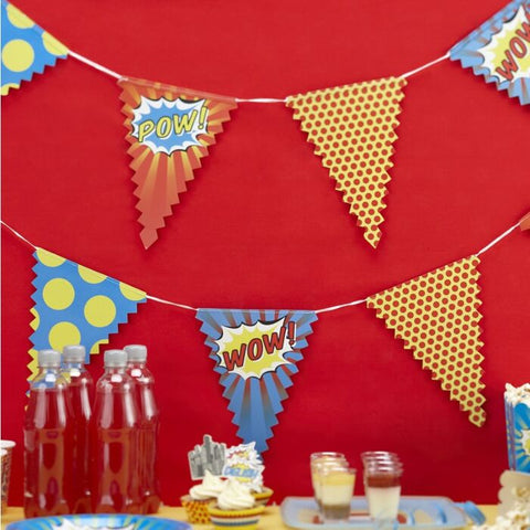 Pop Art Superhero Party Bunting